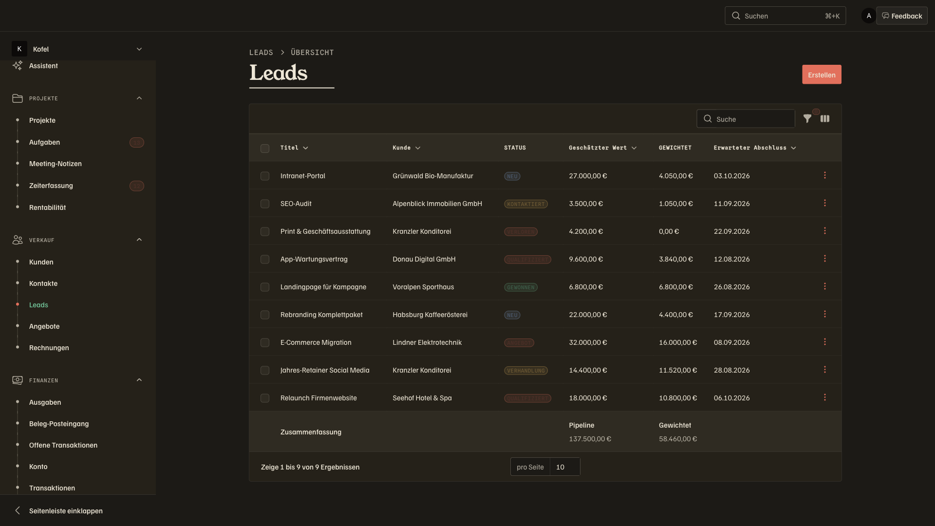 Leads & CRM